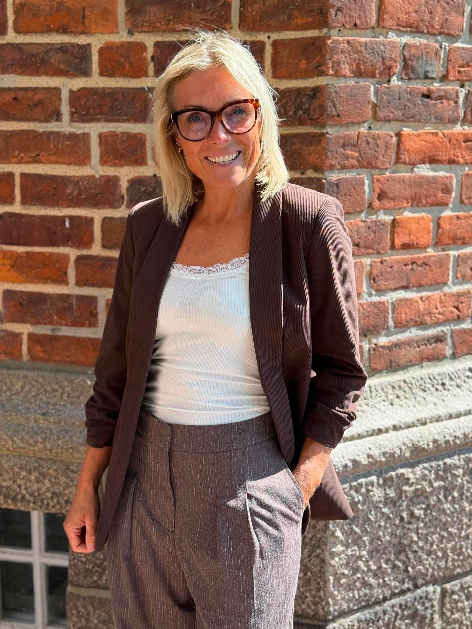 PCBOSELLA Fløjl Blazer - Hot Fudge